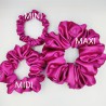 Scrunchie satyna fuchsia mini