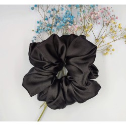 Scrunchie satyna black mamba zestaw 3szt