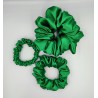 Scrunchie satyna green grass zestaw 3szt