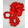 Scrunchie satyna sexi red zestaw 3szt