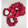 Scrunchie satyna claret vine zestaw 3szt