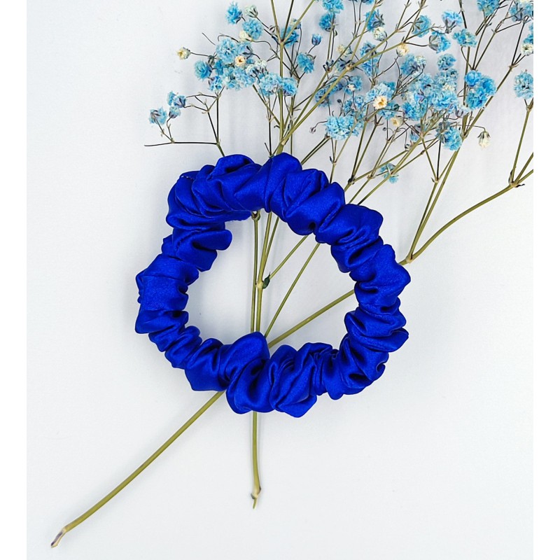 Scrunchie satyna cornflower valley mini