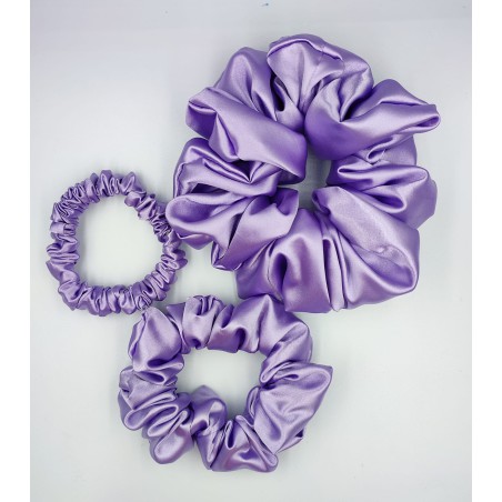 Scrunchie satyna purple river zestaw 3szt