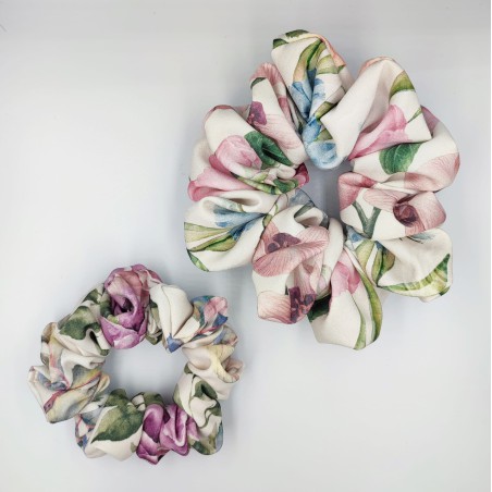 Scrunchie flowers zestaw 2szt