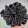 Scrunchie black glitter zestaw 2szt